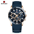 REWARD RD83005M New Watches Men Chronograph Sport Watches High Quality silicone Strap Quartz Wristwatch Relogio Masculino